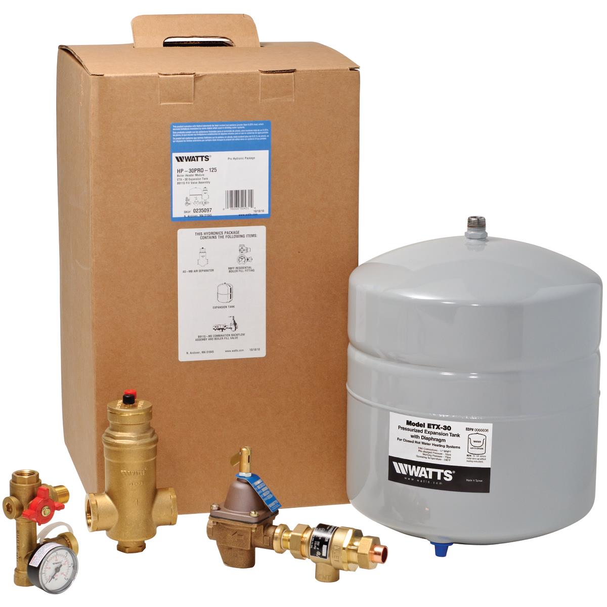 WATTS, 1-1/4&quot; *THREADED*  BOILER HEADER, PRO HYDRONIC 