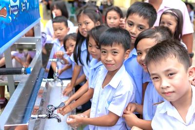 washing hands